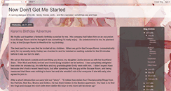 Desktop Screenshot of nowdontgetmestarted.blogspot.com