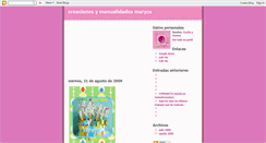 Desktop Screenshot of creacionesmarice.blogspot.com