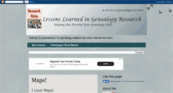 Desktop Screenshot of lessonslearnedingenealogyresearch.blogspot.com