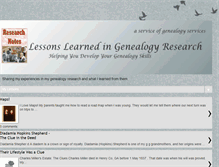 Tablet Screenshot of lessonslearnedingenealogyresearch.blogspot.com