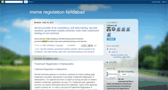 Desktop Screenshot of msmeregistation-faridabad.blogspot.com