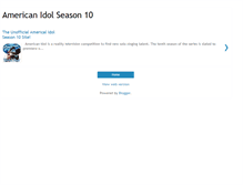 Tablet Screenshot of americanidol-season10.blogspot.com