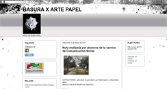 Desktop Screenshot of basuraxartepapel.blogspot.com