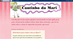 Desktop Screenshot of cantinhodamarimesquita.blogspot.com