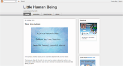 Desktop Screenshot of little-human-being.blogspot.com