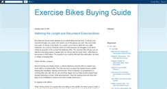 Desktop Screenshot of exercisebikesbuying.blogspot.com