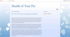 Desktop Screenshot of healthofpet.blogspot.com