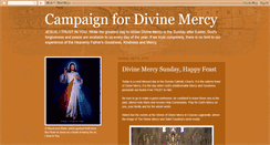 Desktop Screenshot of campaignfordivinemercy.blogspot.com