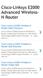 Mobile Screenshot of cisco-linksys-e2000-advanced-wireless.blogspot.com