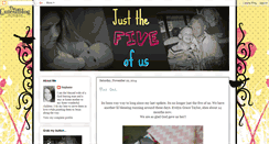 Desktop Screenshot of justhefiveofus.blogspot.com