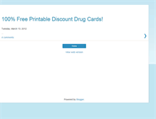 Tablet Screenshot of freeprintabledrugcards.blogspot.com