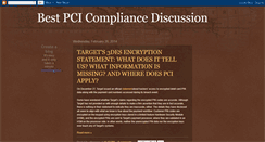 Desktop Screenshot of bestpcicompliancediscussion.blogspot.com