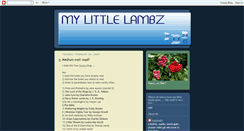 Desktop Screenshot of mylittlelambz.blogspot.com