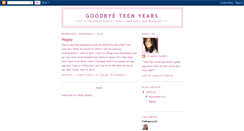 Desktop Screenshot of goodbyeteenyears.blogspot.com
