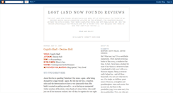 Desktop Screenshot of lost-and-now-found-reviews.blogspot.com