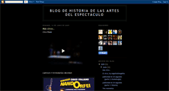 Desktop Screenshot of blogdehistoriadelasartesyespectaculos.blogspot.com