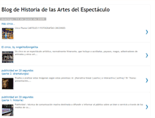 Tablet Screenshot of blogdehistoriadelasartesyespectaculos.blogspot.com