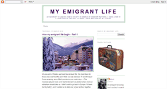 Desktop Screenshot of myemigrantlife.blogspot.com