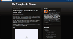 Desktop Screenshot of mythoughtsinstereo.blogspot.com