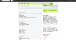 Desktop Screenshot of elmundodeprosa.blogspot.com