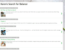 Tablet Screenshot of karensearchforbalance.blogspot.com