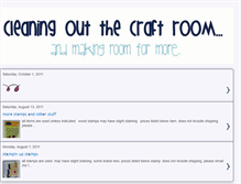 Tablet Screenshot of cleaningthecraftroom.blogspot.com
