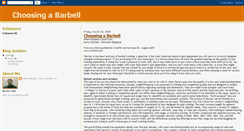 Desktop Screenshot of choosingabarbell.blogspot.com
