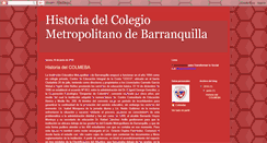 Desktop Screenshot of colmetropolitanodebarranquilla.blogspot.com