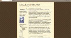 Desktop Screenshot of legalidadinformatica.blogspot.com