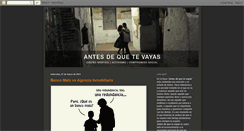 Desktop Screenshot of antesdequetevayas.blogspot.com