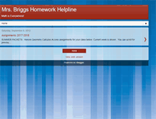 Tablet Screenshot of mrsbriggshomework.blogspot.com
