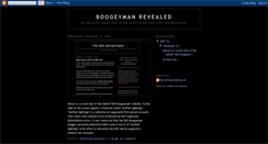 Desktop Screenshot of boogeymanrevealed.blogspot.com