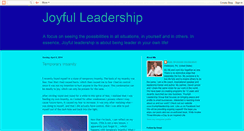 Desktop Screenshot of joyfulleadership.blogspot.com