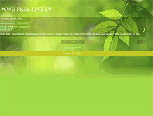 Tablet Screenshot of freewwelivetv.blogspot.com