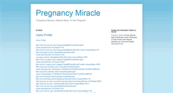 Desktop Screenshot of pregnancymiracle1999.blogspot.com