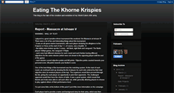 Desktop Screenshot of eatingthekhornekrispies.blogspot.com