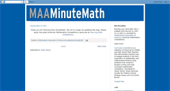 Desktop Screenshot of maaminutemath.blogspot.com