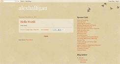 Desktop Screenshot of alexhalligan.blogspot.com