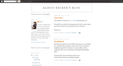 Desktop Screenshot of alisonbecker.blogspot.com