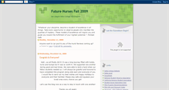 Desktop Screenshot of futurenursesfall2009.blogspot.com