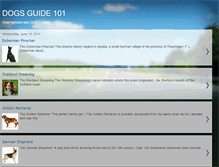 Tablet Screenshot of dogs101guide.blogspot.com