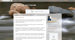 Desktop Screenshot of abdmalikabdrahim.blogspot.com