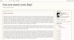 Desktop Screenshot of canyoumarryyourdog.blogspot.com