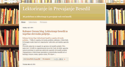 Desktop Screenshot of lektoriranje-prevajanje.blogspot.com