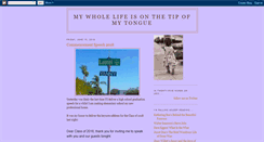 Desktop Screenshot of mywholelifeisonthetipofmytongue.blogspot.com