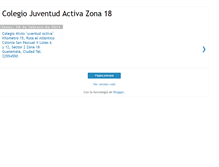 Tablet Screenshot of colegiojuventudactivazona18.blogspot.com