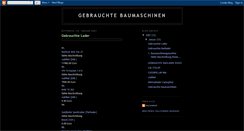 Desktop Screenshot of baumaschinen.blogspot.com