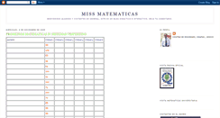 Desktop Screenshot of missmatematicas.blogspot.com