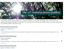 Tablet Screenshot of 21centurygreengoddess.blogspot.com