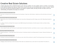 Tablet Screenshot of creativerealestatesolutions.blogspot.com